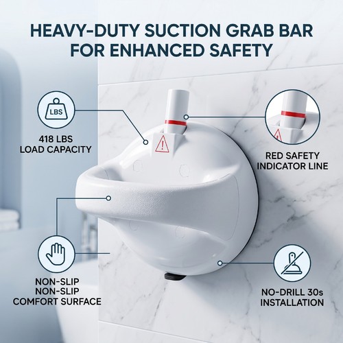 Suction grab bar - bar, shower