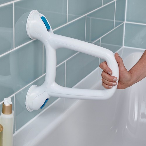 Suction shower safety grab - shower, bar
